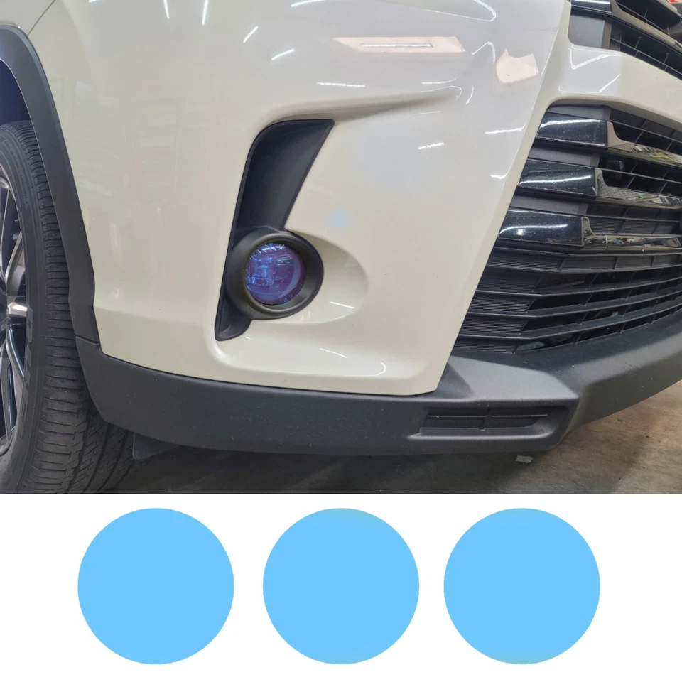 BLUE Fog Light Overlays Tint Vinyl Covers HID LED (Fits: 2024 TOYOTA HIGHLANDER) - Image 1 of 1
