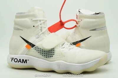 NIKE REACT HYPERDUNK FLYKNIT NEW SIZE 11.5 OFF-WHITE AJ4578 100 - Image 1 of 4
