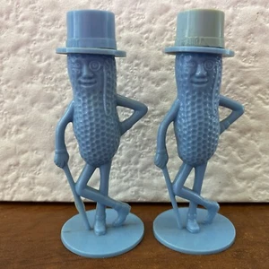 Vintage Planter's MR. PEANUT Plastic BLUE🔵 Salt & Pepper Shaker Set - Picture 1 of 6