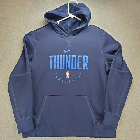 Nike Dri Fit NBA Oklahoma City Thunder hoodie Sweatshirt size youth Large Cover