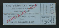Beatles ULTRA RARE EARLY 1964 COMPLETE FULL ED SULLIVAN SHOW TICKET W DOCUMENTS+