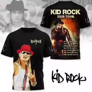 Kid Rock Tour 2025 Spring Arena AOP 3D T-shirt - Picture 1 of 3