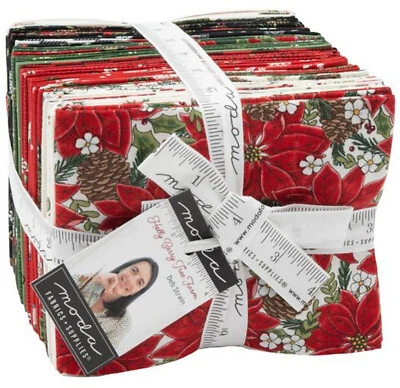 Holly Berry Tree Farm Moda Fat Quarter Bundle 100% Cotton 18"x22" Precut Fabric - Image 1 of 2