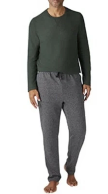 Nuevo Paquete de 2 Conjunto de Salón Para Hombres Eddie Bauer Camisa Térmica Polar Pantalones Pijama Verde L Foto 1 de 3