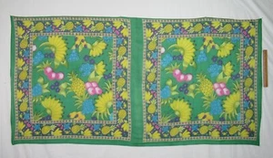 VTG 1960s MOD FLORAL KISMET COTTON SCARF / SHAWL 81" by 41" PINEAPPLE - Picture 1 of 12