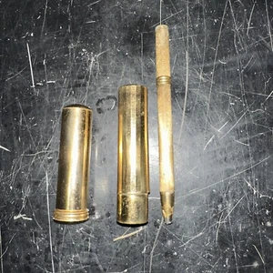 Vintage Lot Messing Lippenstifte Slim plus Zubehör Hasel Bischof Dorothy Gray - Bild 1 von 12