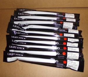 Red Lightstick, 8" Length, 2 hr. Duration, 10 PK (M) - Picture 1 of 4