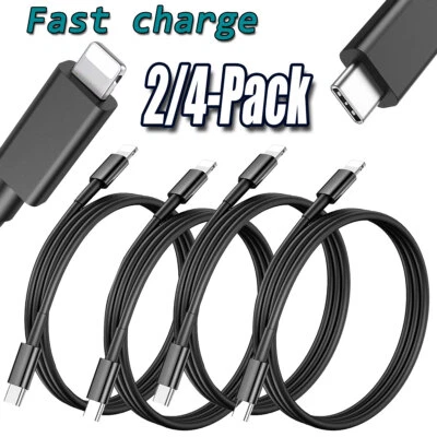Fast Charger USB C Cable Quick Charging Cord For Apple iPhone iPad 6 7 8 9th Gen - Image 1 of 4