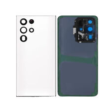 Glass Back Door Housing Battery Cover w/ Frame Lens for Samsung Galaxy S22 Ultra