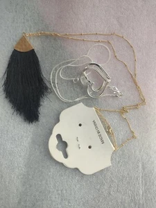 Necklaces Jewelry Women Ladies Teen Silver Gold Toned Tassel Joblot Necklace x2 - Picture 1 of 10