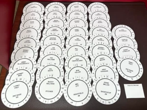 Players for 1942 Cadaco All-Star Baseball Game 40 Pre-Cut Full-Face Discs - Bild 1 von 3