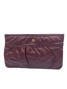 Vintage Letisse Clutch Purse Genuine Leather Purse Handbag Burgundy 70s - Picture 1 of 7