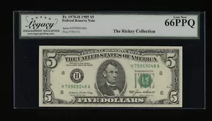 DBR 1985 $5 FRN St. Louis Gem Fr. 1978-H Legacy 66 PPQ Serial H70969048A - Picture 1 of 2