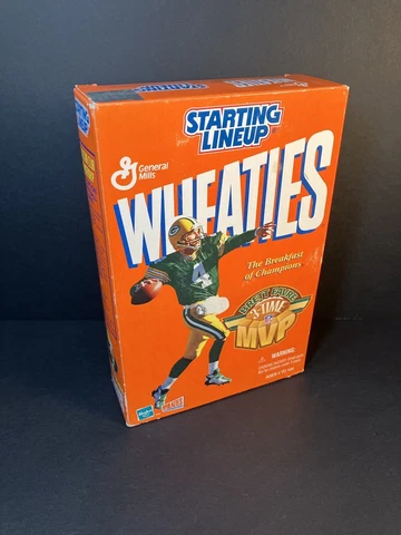 Brett Fabre 3-time MVP Wheaties Starting Lineup Cover