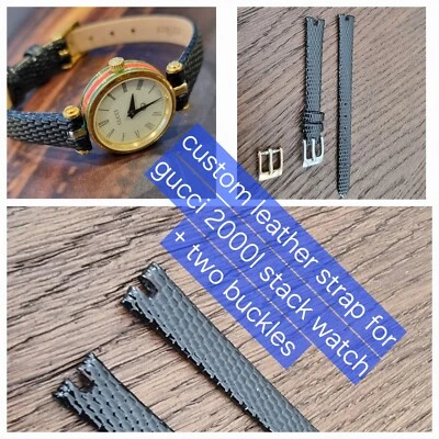 Leather Strap To Fit Gucci 2000l Stack Lady Watch Please Read Ad - Image 1 of 4