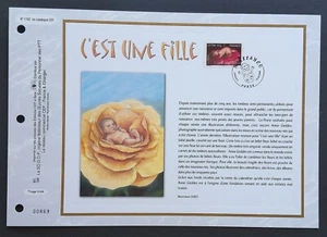 Feuillet CEF 1er jour 1782 2005 Naissance C'est une Fille - Picture 1 of 1