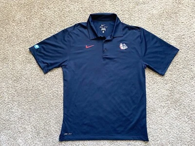 Nike Dri-Fit Gonzaga Bulldogs Navy Blue Polo Short Sleeve Shirt  - Adult Size: S - Image 1 of 4