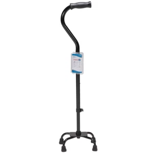 Dynarex Aluminum Quad Cane with Small Base & 4 Legs for Walking, 300 lb Capacity - Picture 1 of 3