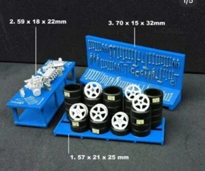 Kepopic Miniature Tires Selves Scale 1/64 For Diorama Diecast - Picture 1 of 10