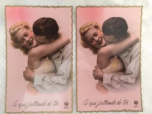 * 2 cartes postales dite bromure - CE QUE J'ATTENDS DE TOI - Picture 1 of 1