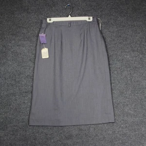 Schrader Sport Women's Gray 70s Polyester Linen Blend Skirt Size 14 Vintage - Picture 1 of 4