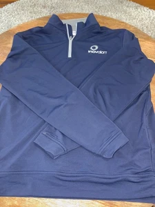 Peter Millar 1/4 Zip Pullover Mens Medium  Blue  Golf Casual logo* - Picture 1 of 6