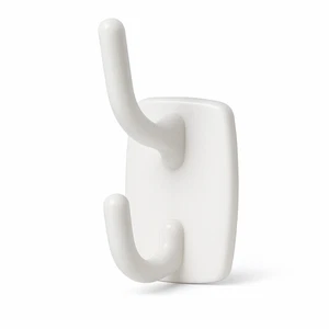 Deco Self-Adhesive Double Hook in White – 2.3kg Weight Capacity per Hook - Picture 1 of 2