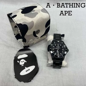 A BATHING APE MGD 023 BAPEX Stainless BLK Black Bezel Sal Marina Quartz 2009 - Bild 1 von 10