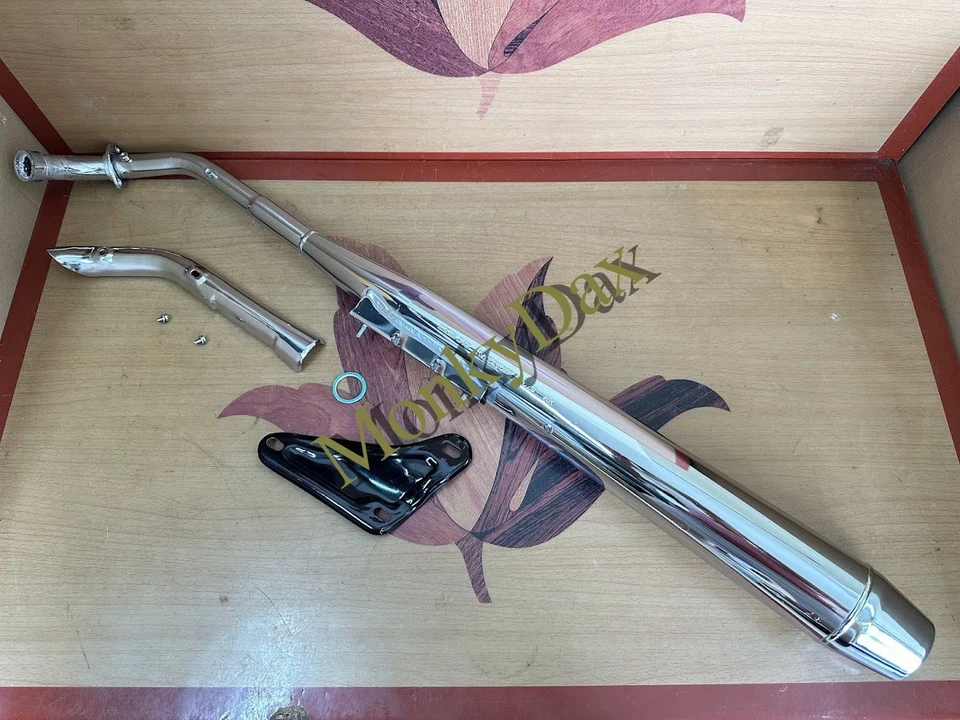 Tubo silenciador escape pasaporte Honda C70 K0 K1 1979-1983 HQ Cub C50 C65 y soporte Foto 1 de 4