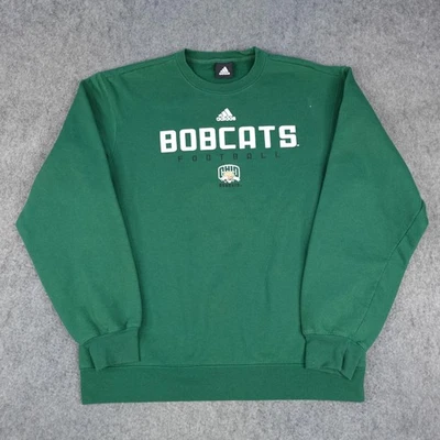 Suéter Ohio Bobcats Para Hombres XL Verde Fútbol Universitario Adidas Cuello Redondo Vellón Foto 1 de 4