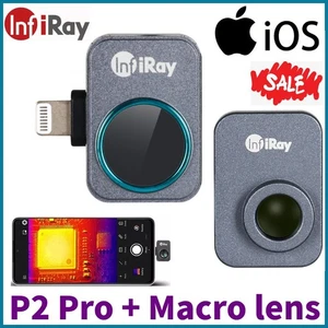 Xinfrared InfiRay P2 Pro 256x192 IR Thermikamera 9g iOS Blitz + Makro Objektiv - Picture 1 of 14