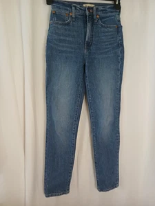 Madewell Jeans Women 23 Blue Medium Wash Mid Rise Slim Straight Denim classic - Picture 1 of 8