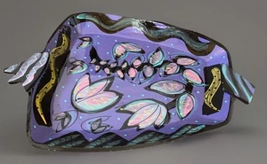 Vintage Artist Signed Studio Art Pottery Tray Modern 21”x14”x2” One Of A Kind - Picture 1 of 24