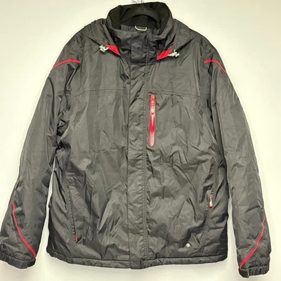 Land's End Black Snow Waterproof Black Red Men's Winter Jacket Sz L - Image 1 of 4