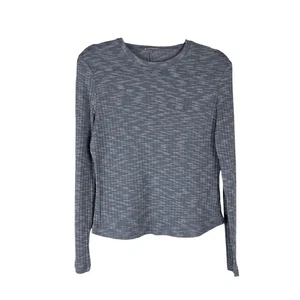 Free People Intimately Free Long Sleeve Shirt Gray Size Large Boho Knit Top EUC - Picture 1 of 8