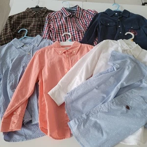 Gap Gymboree Nautica Boy Size 6 Long sleeve Button Up Shirts Lot Of 7 Bundle - Picture 1 of 15
