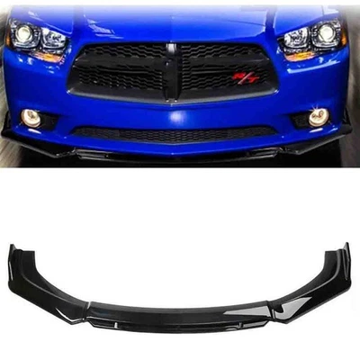 For Dodge Charger Front Bumper Lip Spoiler Splitter Diffuser Body Kit Gloss Blk Foto 1 de 4