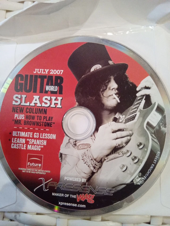 Guitar World Cd Rom July 2007 Slash ULTIMATE G3 LESSON PLUS MUCH MORE!!... - Image 1 of 1