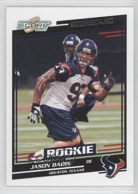 2004 Score Rookie Scorecard /625 Jason Babin #395 Rookie RC - Imagem 1 de 2