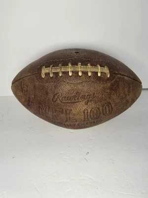 Fútbol americano vintage Rawlings NFL 100 totalmente autorizado hecho en EE. UU.  Foto 1 de 4