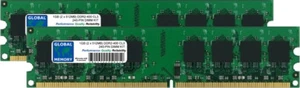 1GB (2 x 512MB) DDR2 400MHz PC2-3200 240-PIN DIMM MEMORY KIT FOR DESKTOPS/PCS - Picture 1 of 1