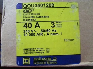 Interruptor de circuito Square D QOU3401200 240V 40A 3 polos - Imagen 1 de 1