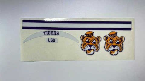 LSU Tigers 1955-1966 Throwback Mini Football Helmet Decal Set Cover