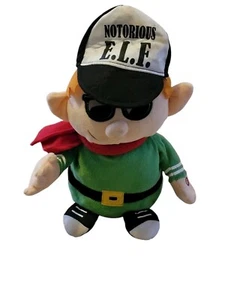 Gemmy NOTORIOUS E.L.F. Peluche animado de rapeo de elfo de Navidad cantando baile - Imagen 1 de 8