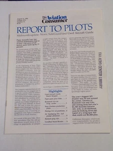Aviation Consumer Vol XVI No 16 August 15, 1986 Report To Pilots - 053024JENON2 - Bild 1 von 1