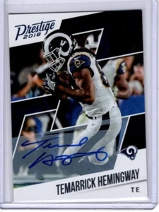 TEMARRICK HEMINGWAY 2018 PANINI PRESTIGE AUTOGRAPHED CARD 147! LOS ANGELES RAMS - Picture 1 of 2