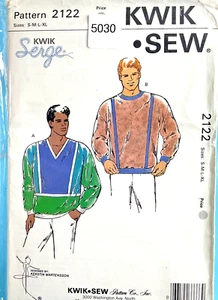 Kwik Sew Pattern 2122 Sz. S-XL Mens Shirts Chest 34"-48" Hips 35"-49" - Picture 1 of 4