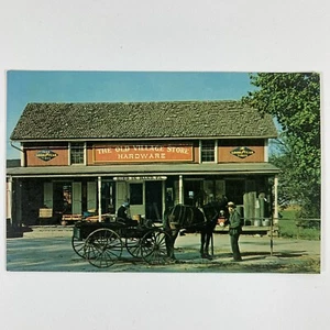 Vtg Amish Bird-in-Hand 'Old Village Hardware Store' PA Postcard, Goodyear Signs - Picture 1 of 5