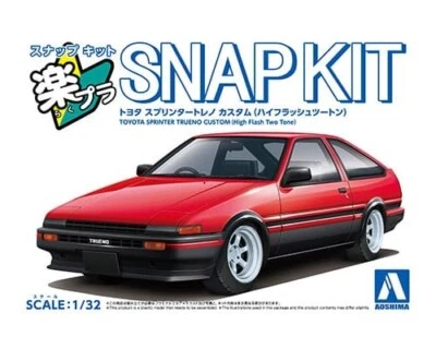 Aoshima 1/32 Snap Kit 11CU-RB Toyota Sprinter Trueno Custom High Flash bicolore - Immagine 1 di 4