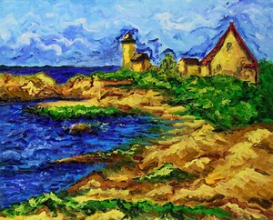 On The Maine Coast - Limited Edition Print - By F. DeTrolio  - Picture 1 of 7